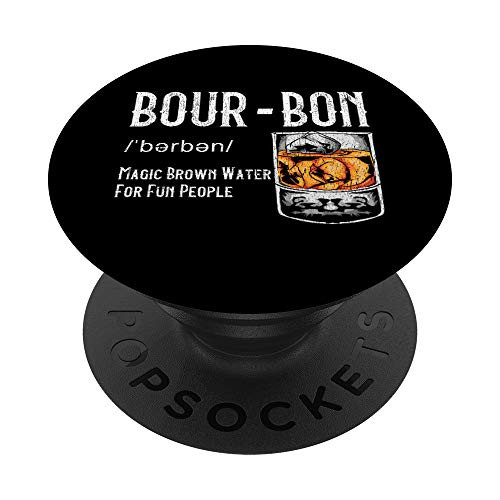 Bourbon Definition Whiskey Shirt Magic Brown Water Kentucky PopSockets PopGrip Swappable Grip for Phones  and  Tablets