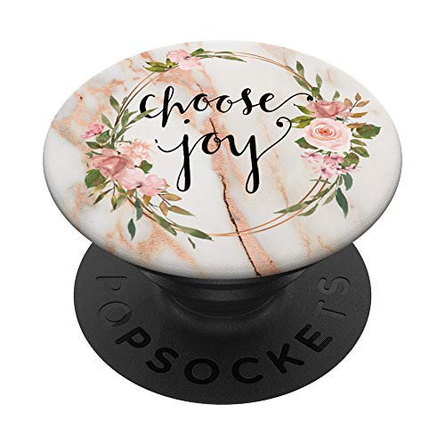 Choose Joy Christian Floral Gold PopSockets PopGrip Swappable Grip for Phones  and  Tablets