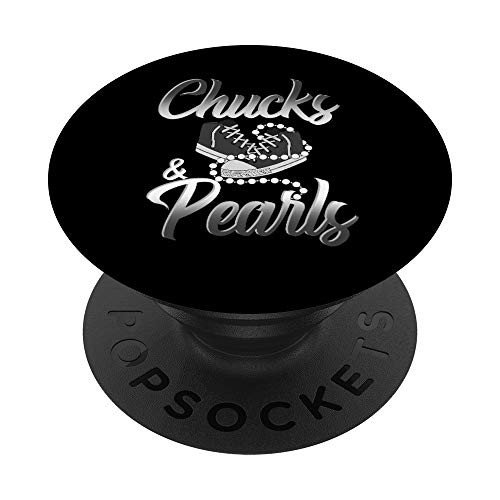 Chucks and Pearls PopSockets PopGrip Swappable Grip for Phones  and  Tablets