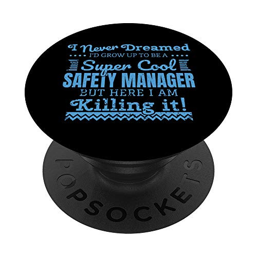 Cool Safety Manager Gift Supervisor Team Leader PopSockets PopGrip Swappable Grip for Phones  and  Tablets