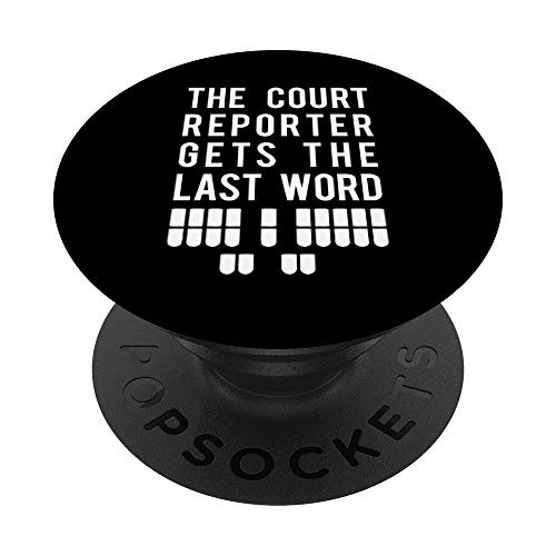 Court Reporter Law Reporting Stenographer PopSockets PopGrip Swappable Grip for Phones  and  Tablets