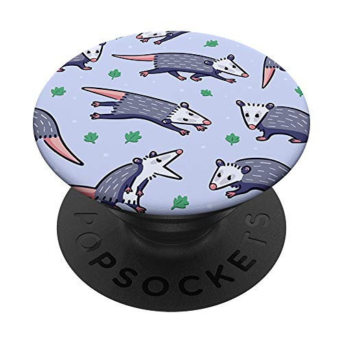 Cute Opossum Lover Pattern PopSockets PopGrip Swappable Grip for Phones  and  Tablets