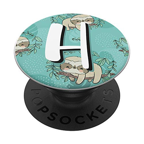 Cute Sleepy Animal Lazy Sloth H Name Capital Initial Letter PopSockets PopGrip Swappable Grip for Phones and Tablets Cute Sleepy Animal Lazy Sloth H Name Capital Initial Letter PopSockets PopGrip Swappable Grip for Phones and Tablets