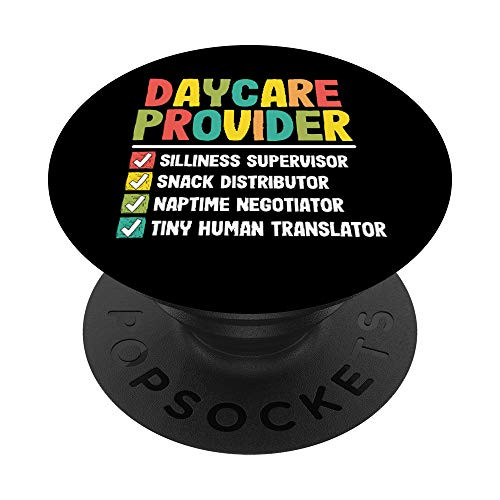 Daycare Provider Checklist Funny Gift Appreciation Childcare PopSockets PopGrip Swappable Grip for Phones  and  Tablets