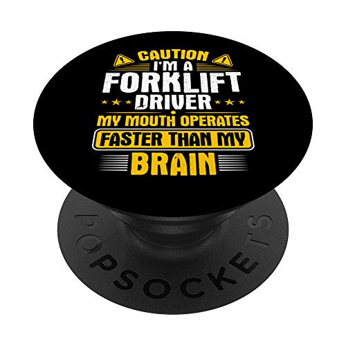 Forklift Operator Faster Than My Brain Forklift Driver PopSockets Grip and Stand for Phones and Tablets