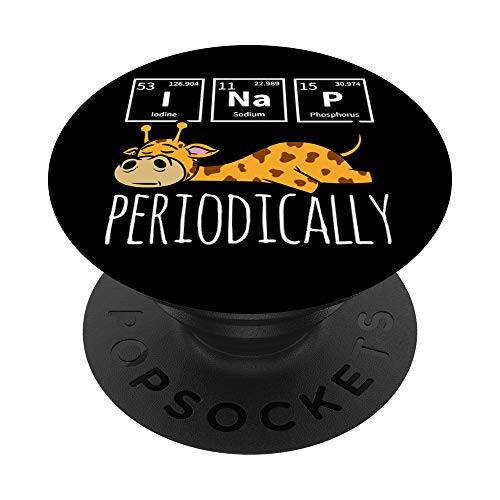Funny Science I NAP Periodic Table Meme Meh Giraffe Gift PopSockets PopGrip Swappable Grip for Phones  and  Tablets