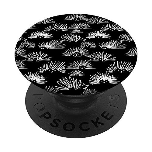 Funny Squiggly Line Hedgehogs PopSockets Grip and Stand for Phones and Tablets