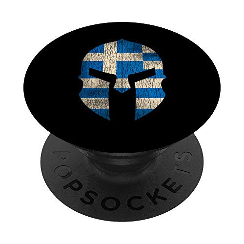 Greek Pride - Greece Spartan Helmet PopSockets PopGrip Swappable Grip for Phones  and  Tablets