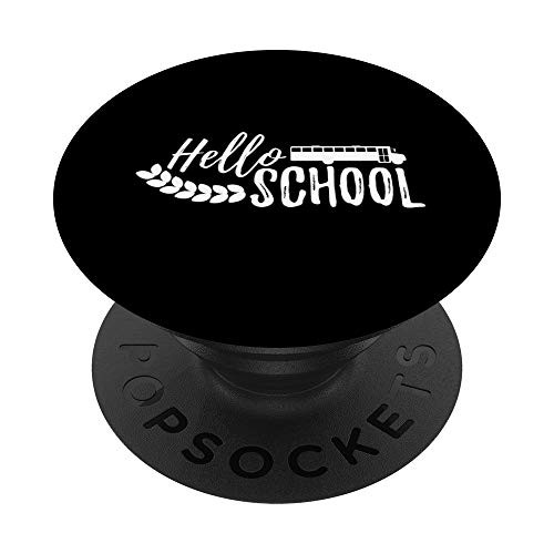 Hello School bus driver back to school Gift Idea PopSockets Grip and Stand for Phones and Tablets