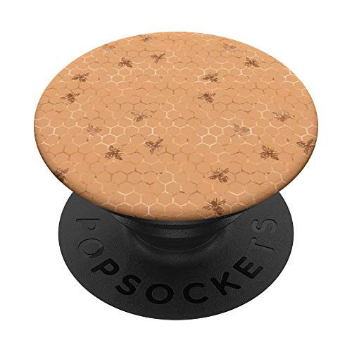 Honey Comb Honey Bee Pretty Garden Design PopSockets PopGrip Swappable Grip for Phones  and  Tablets
