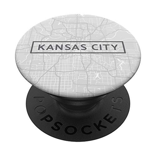 Kansas City Missouri MO Street Map White PopSockets PopGrip Swappable Grip for Phones and Tablets Kansas City Missouri MO Street Map White PopSockets PopGrip Swappable Grip for Phones and Tablets
