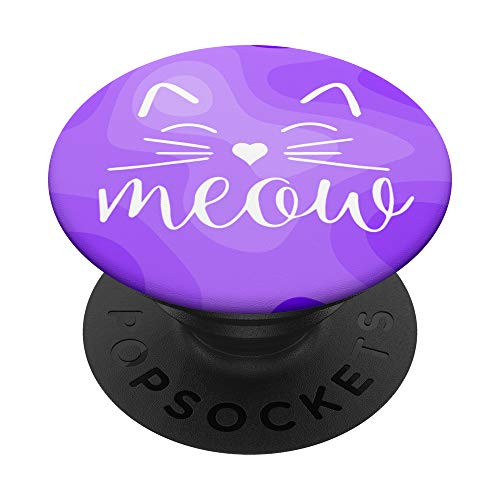 Meow Cute Cat Face Funny Costume Gadget for Cat Lovers PopSockets PopGrip Swappable Grip for Phones and Tablets Meow Cute Cat Face Funny Costume Gadget for Cat Lovers PopSockets PopGrip Swappable Grip for Phones and Tablets