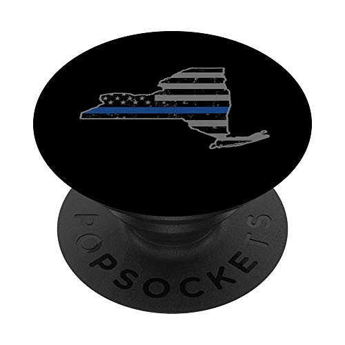 New York State Police Thin Blue Line Flag PopSockets PopGrip Swappable Grip for Phones and Tablets New York State Police Thin Blue Line Flag PopSockets PopGrip Swappable Grip for Phones and Tablets