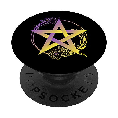 Nonbinary Pentagram   Genderfluid Enby Gift PopSockets PopGrip Swappable Grip for Phones  and  Tablets