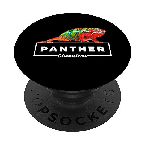 Panther Chameleon Geometric Reptile Owner PopSockets Grip and Stand for Phones and Tablets