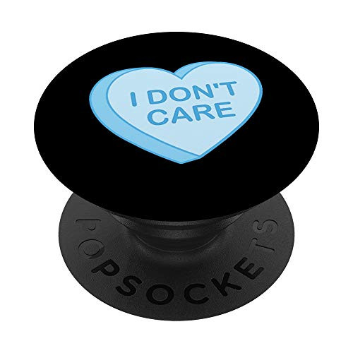 Pastel Goth Aesthetic Kawaii Dont Care Blue Anti Valentine PopSockets PopGrip Swappable Grip for Phones  and  Tablets