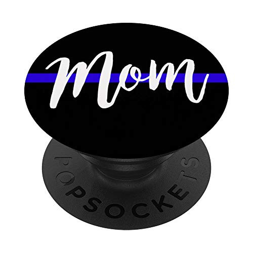 Police Support Gifts For Mother Of Police Officer Blue Line PopSockets Grip and Stand for Phones and Tablets