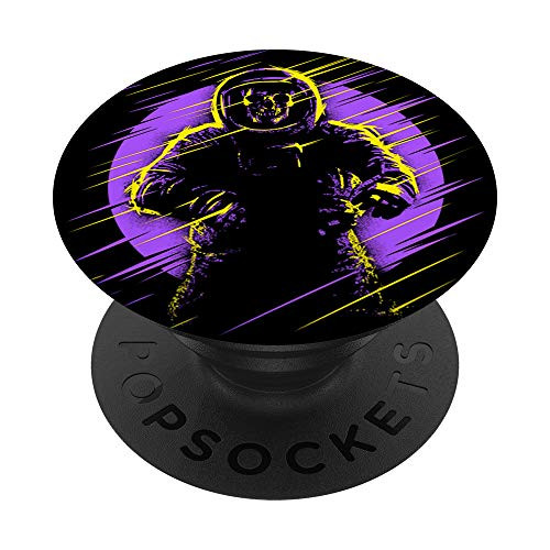 Psychedelic Astronaut skull rising lines PopSockets PopGrip Swappable Grip for Phones  and  Tablets