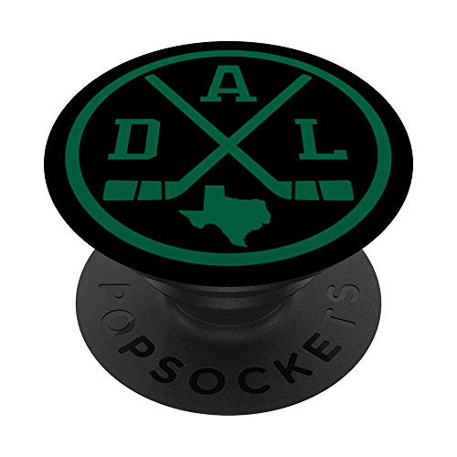 Retro Dallas Hockey Emblem Vintage TX Star Team Gift PopSockets PopGrip Swappable Grip for Phones  and  Tablets
