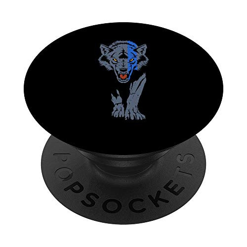 Sheepdog Police Thin Blue Line Wolf Law Enforcement Shirt PopSockets PopGrip Swappable Grip for Phones  and  Tablets