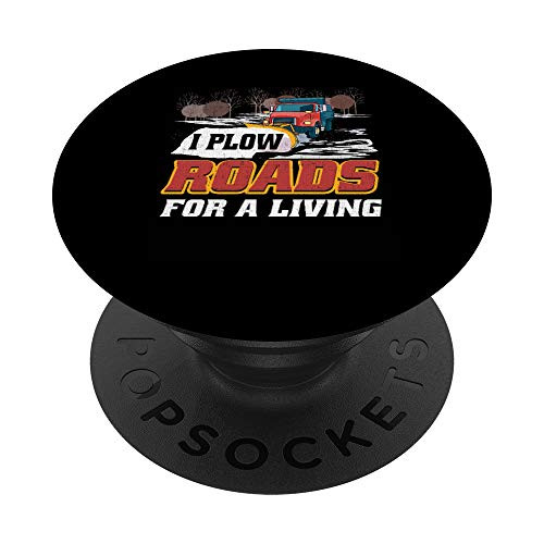 Snow Plow Truck Driving Snow Plow PopSockets Grip and Stand for Phones and Tablets