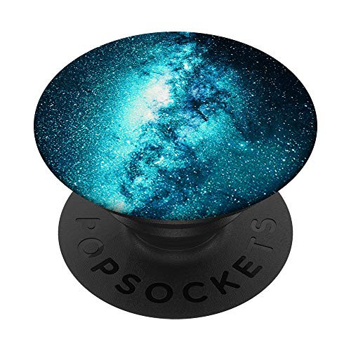 Teal Galaxy Space Nebula PopSockets PopGrip Swappable Grip for Phones  and  Tablets