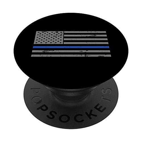 Thin Blue Line Police Officer Pride PopSockets Grip and Stand for Phones and Tablets Thin Blue Line Police Officer Pride PopSockets Grip and Stand for Phones and Tablets