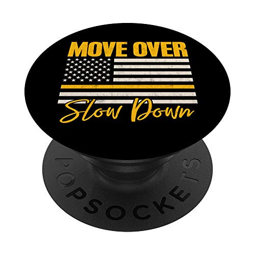 Tow Truck drivers Lives matter Thin Yellow Line Move Over PopSockets Grip and Stand for Phones and Tablets