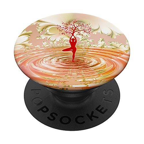 Tree Yoga Meditation Wellness Buddhism Relaxation PopSockets PopGrip Swappable Grip for Phones  and  Tablets