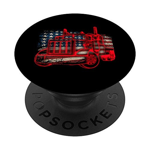 Truck Driver American Flag Trucker Gift Funny Semi Truck PopSockets PopGrip Swappable Grip for Phones and Tablets Truck Driver American Flag Trucker Gift Funny Semi Truck PopSockets PopGrip Swappable Grip for Phones and Tablets