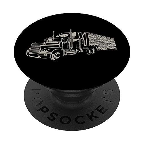 Truck Driver Semi Trucker Hauling Gift PopSockets Grip and Stand for Phones and Tablets