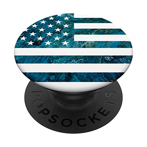 White American Flag Blue PopSockets PopGrip Swappable Grip for Phones  and  Tablets