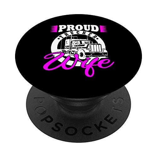 Wife Truck Driver Trucker Funny Women Gift PopSockets Grip and Stand for Phones and Tablets Wife Truck Driver Trucker Funny Women Gift PopSockets Grip and Stand for Phones and Tablets