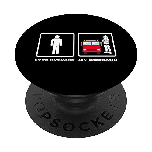 Your Husband My Husband Firefighter Thin Red Line Wife Gift PopSockets Grip and Stand for Phones and Tablets