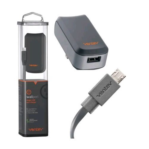 Ventev Wallport e1100 Wall Charger Single USB Port with Micro USB Cable