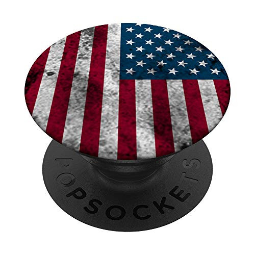 Vintage US Flag Pop Socket - Distressed American Flag PopSockets PopGrip Swappable Grip for Phones  and  Tablets