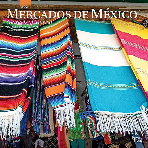 BrownTrout 2021 Mercados de Mexico Wall Calendar  Spanish