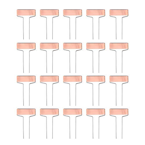 HOVEYY 20Pack Metal Plant Labels 4In T-Type Plant Tags Plant Marker Plant Stake Tags Planting Seedling Stake Signs for Garden Flower Vegetable