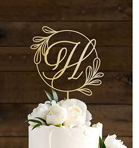 Rustic wedding cake topper Custom wedding cake topper Monogram cake topper Personalized cake topper h cake topper for wedding 106