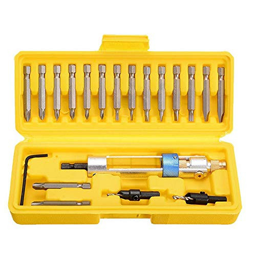 20PCS Drill Bits Set Screw Extractor Set Drill High Speed Steel Screwdriver Bit for Electric Power Drill Screwdriver Tool Set