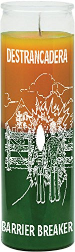 Indio 7 Day Glass Candle Barrier Breaker Gold Green