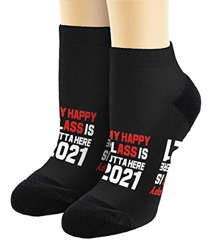 2021 Grad Gifts Class Of 2021 Socks Graduation Crew Socks Grad Outfit 1-Pair Novelty Ankle Socks