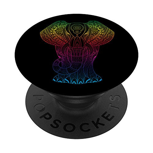 Colorful Elephant Pop Socket PopSockets PopGrip Swappable Grip for Phones  and  Tablets