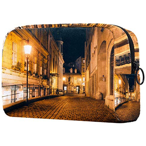 Makeup Bag for Purse Travel Makeup Pouch Mini Cosmetic Bag for Women Girls Beautiful view of the road