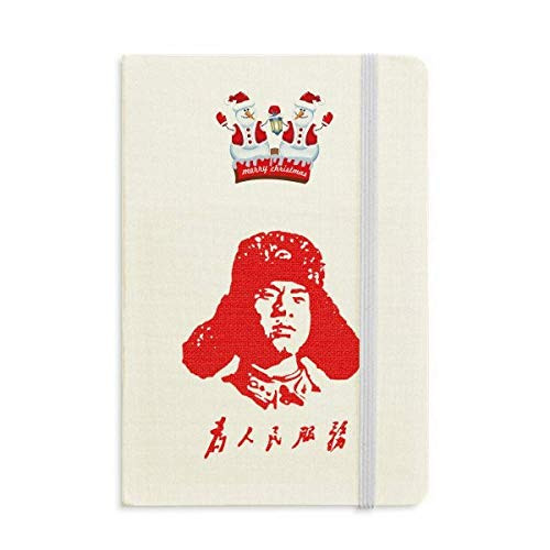 Lei Feng Serve People Red China Christmas Snowman Notebook Thick Hardcover