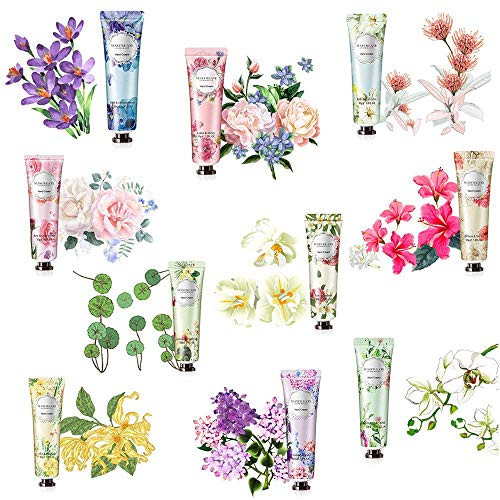 10PCS Flower Fragrance Hand Cream- Moisturizing DEERWIN and Nourishing Anti-aging Anti-Chapping Hand and Foot Care Lotion Gift Set for Family- 30ml PCS by deerwin 10PCS Flower Fragrance Hand Cream- Moisturizing DEERWIN and Nourishing Anti-aging Anti-Chapping Hand and Foot Care Lotion Gift Set for Family- 30ml PCS by deerwin