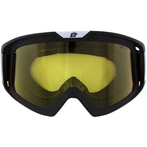 Birdz Pelican Black Padded ATV Motorcycle OTG Goggles with Yellow Lens Birdz Pelican Black Padded ATV Motorcycle OTG Goggles with Yellow Lens