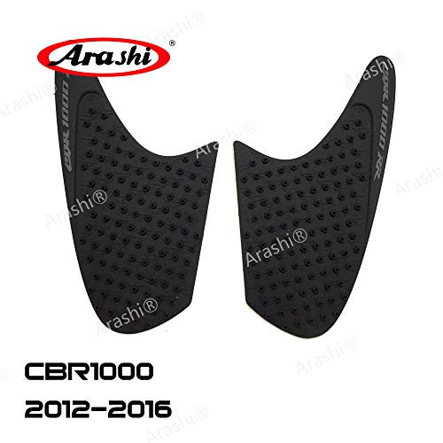 Arashi Anti slip Gas Tank Pad Protector Stickers Knee Grip Traction Side Pads for HONDA CBR1000RR 2012-2016 Motorcycle Accessories CBR 1000 RR CBR1000 1000RR Black 2013 2014 2015
