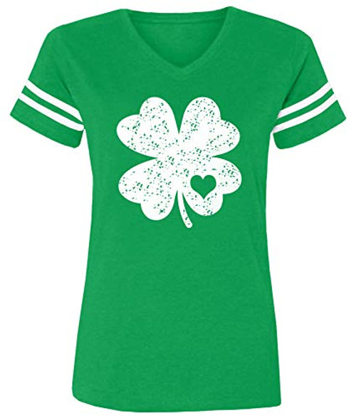 St Patricks Day Women V Neck Short Sleeve T Shirt Funny Green Clover Tops L St Patricks Day Women V Neck Short Sleeve T Shirt Funny Green Clover Tops L