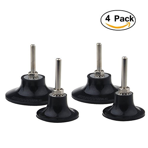 HYCC 2-inch & 3-inch Disc Pad Holder with 1/4" Shank for Roloc Round Rotary Tool Sanding Polishing Surface Conditioning Discs - Compatible with 3M ROLOC Scotch-Brite Brand Discs - 4 PACK